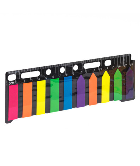 Index-uri din plastic Neon, 45x12 mm, mix, 10 buc. x 20 foi